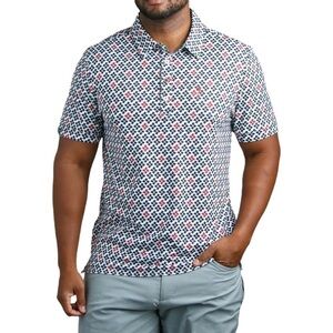 William‎ Murray Golf Shots All Around Polo Size Large White. Rare Retired Print